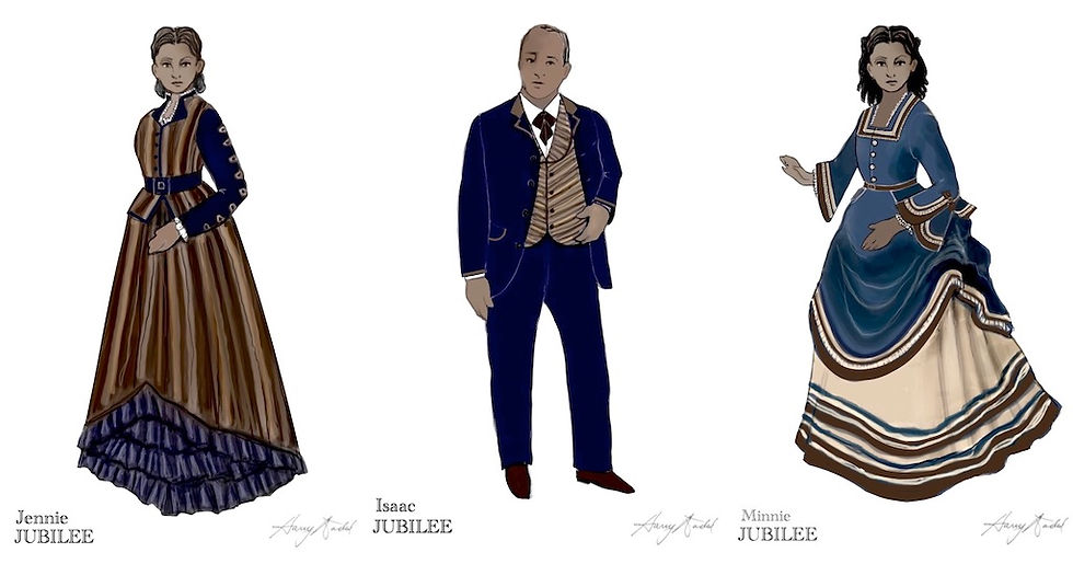 Costume sketches for Jubilee costumes