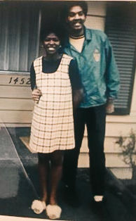 A photo of an African American couple in the early 80s