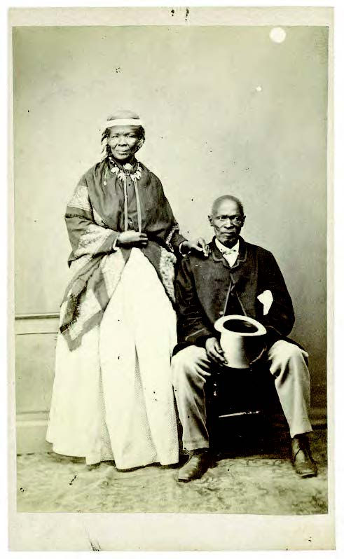 Inkosi Jongumsobomvu Maqoma and his wife Katyi. Maqoma was a chief and commander of the Xhosa forces during the Cape Frontier Wars. Image courtesy of the author.