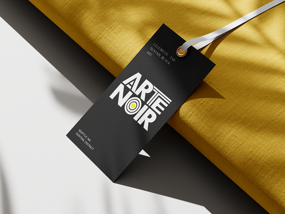 ARTE NOIR clothing tag on fabric