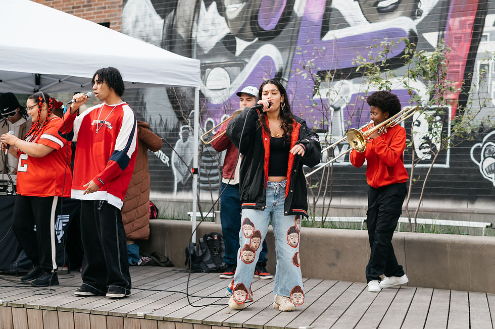 Performers from The Residency in Midtown Square during Walk the Block, September 2024. Credit Hilary Northcraft.