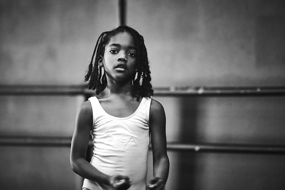 A young dancer photographed inside AREA Atlanta.